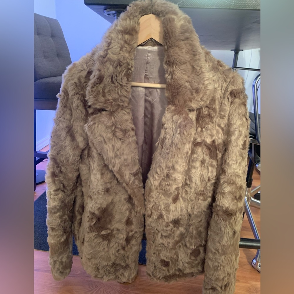 Faux fur oversized jacket